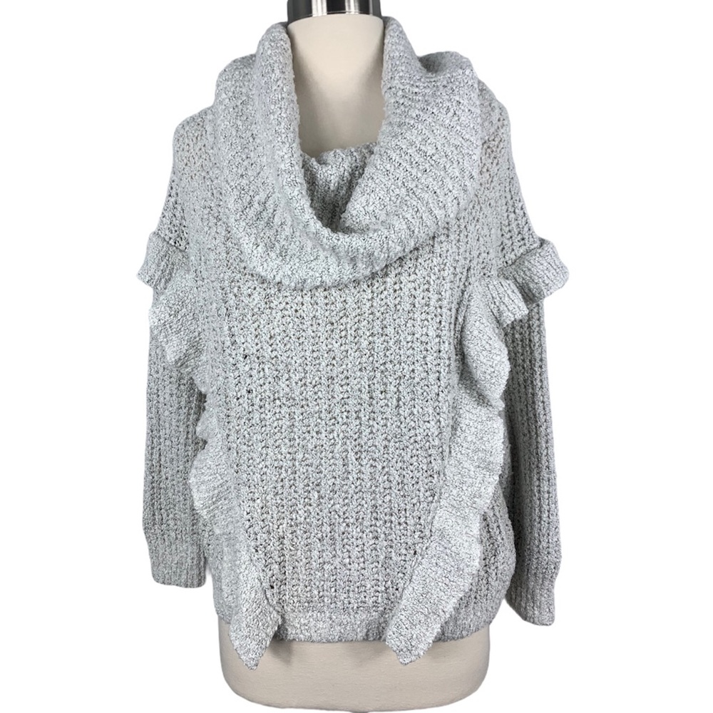 [Express] Ruffle Front Cowl Neck Pullover Sweater